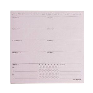 russel and hazel Undated Perpetual Planning Blush weekly planning desktop pad